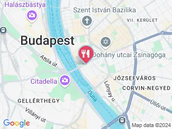 The Duchess Budapest a térképen