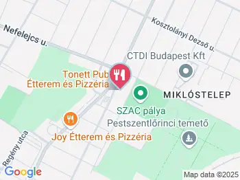 Tonett Pub Étterem & Pizzéria Budapest a térképen