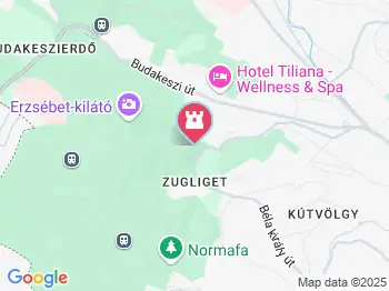 Tündér-szikla Budapest a térképen