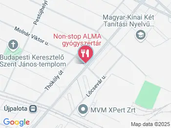 Vanilin Cukrászda - Molnár Viktor utca Budapest a térképen