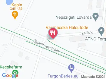 Vasmacska Halsütöde Budapest a térképen