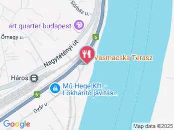 Vasmacska Terasz Budapest a térképen