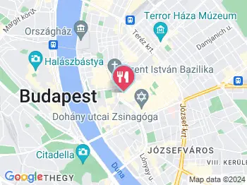 Vegan Garden Budapest a térképen