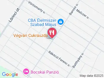 Végvári Cukrászda - Baross utca Budapest a térképen