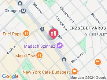 Velvet Cafe Budapest a térképen