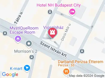 Vígszínház Budapest a térképen