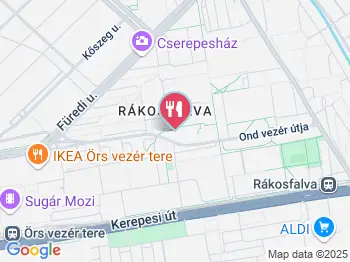 Violetta Fagyizó Budapest a térképen