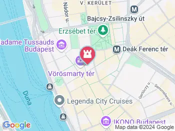 Vörösmarty Mihály szobra Budapest a térképen