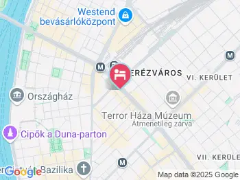 West Side Hostel Budapest a térképen