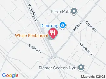 Whale Budapest a térképen