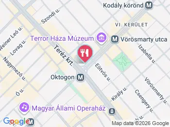 Xian Food Budapest a térképen