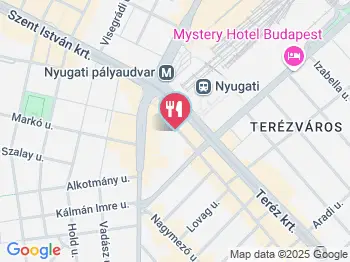 Yamato Restaurant Budapest a térképen