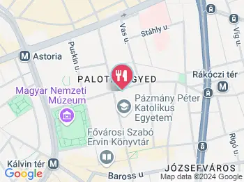 Yugo Resto bar Budapest a térképen