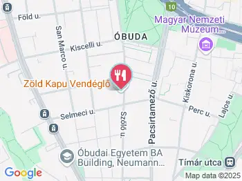 Zöld Kapu Vendéglő Budapest a térképen