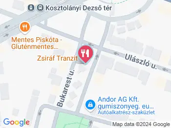 Zsiráf Tranzit Budapest a térképen