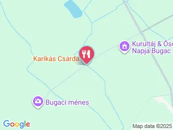 Karikás Csárda Bugac a térképen