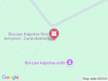 Borzaspusztai kápolnarom Bugyi a térképen