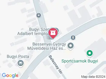 Szent Adalbert templom Bugyi a térképen