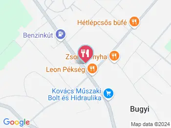 Szikla Kávézó Bugyi a térképen