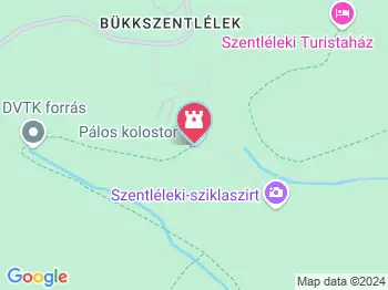 Pálos kolostorrom Bükkszentlélek a térképen