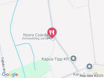 Nyera Csárda Buzsák a térképen