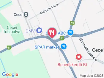 V8 Vendéglő Cece a térképen