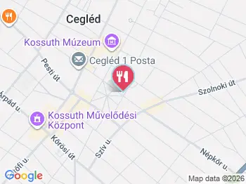 Európa Pékség Cegléd a térképen