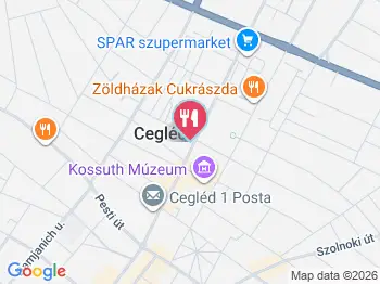 Gyros pont Cegléd a térképen
