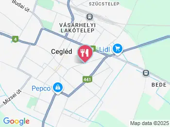 Hotel Alföld étterme Cegléd a térképen