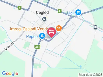 Kék-Narancs Panzió Cegléd a térképen