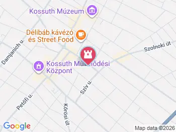Kossuth-erkély Cegléd a térképen