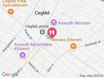 Kossuth Étterem Cegléd a térképen