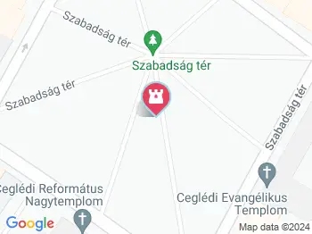 Kossuth szobor Cegléd a térképen