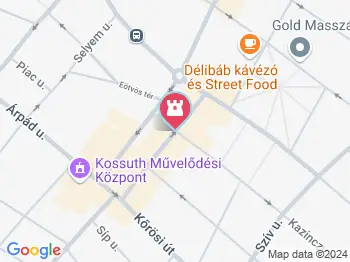 Kossuth toborzó emléktábla Cegléd a térképen