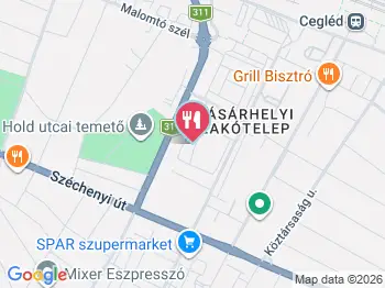 Kuckó presszó Cegléd a térképen