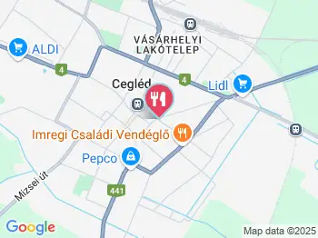 Monaco Étterem Cegléd a térképen