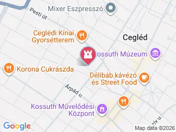Néhai zsinagóga Cegléd a térképen