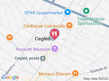 Otthon Büfé Cegléd a térképen