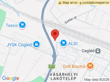 Piaci lángossütő Cegléd a térképen