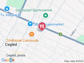 Wilson Bistro Cegléd a térképen