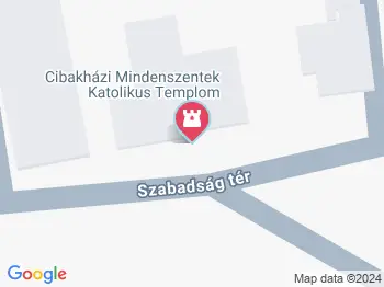 Mindenszentek plébánia Cibakháza a térképen