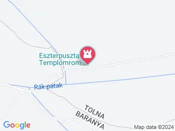 Eszterpusztai templomrom Cikó a térképen