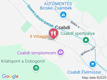 Il Villaggio Csabdi a térképen