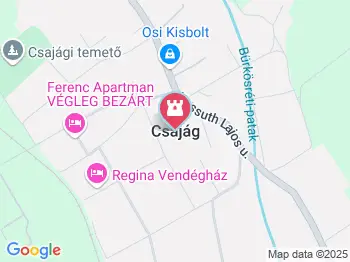 Árpád apánk Csajág a térképen