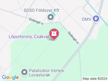 Lőportorony Csákvár a térképen