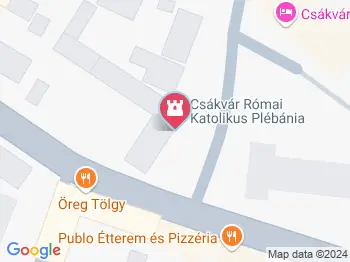 Szent Mihály főangyal plébánia Csákvár a térképen