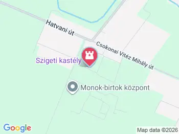 Szigeti kastély Csány a térképen