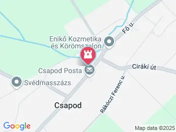 Római katolikus templom Csapod a térképen