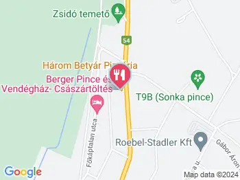 Három Betyár Pizzéria Császártöltés a térképen