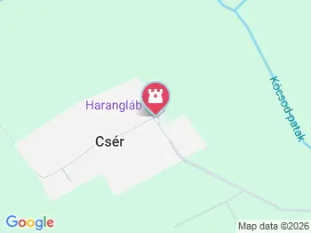 Harangláb Csér a térképen